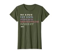 Magic: The Gathering Location Text Stack T-Shirt, Women, Olive Green, X-Small