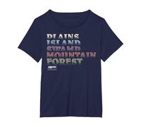 Magic: The Gathering Location Text Stack T-Shirt, Women's Plus, Navy Blue, 2X