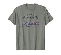 Magic: The Gathering May Your Birthday Be Full of Magic T-Shirt, Men, Olive Heather, X-Large