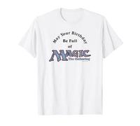 Magic: The Gathering May Your Birthday Be Full of Magic T-Shirt, Men, White, 3X-Large