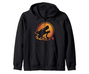 Magic The Gathering Midnight Hunt Howling At The Moon Logo Zip Hoodie