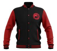 Magic The Gathering Mountain Roundel Varsity Jacket in Black | Size: Small Magic The Gathering Black S