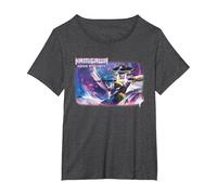 Magic The Gathering Neon Dynasty The Wandering Emperor T-Shirt, Women's Plus, Dark Heather Grey, 3X