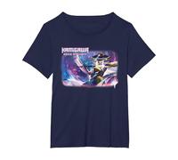 Magic The Gathering Neon Dynasty The Wandering Emperor T-Shirt, Women's Plus, Navy Blue, 2X