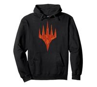 Magic: The Gathering Orange Crystal Pullover Hoodie, Adult Unisex, Black, X-Large