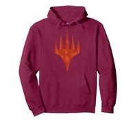 Magic: The Gathering Orange Crystal Pullover Hoodie, Adult Unisex, Burgundy, Medium