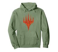 Magic: The Gathering Orange Crystal Pullover Hoodie, Adult Unisex, Sage Green, XX-Large