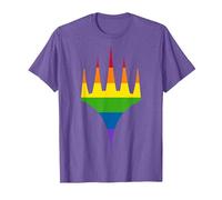Magic: The Gathering Pride Horizontal Rainbow Logo T-Shirt, Men, Purple Heather, X-Large