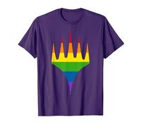 Magic: The Gathering Pride Horizontal Rainbow Logo T-Shirt, Men, Purple, Medium