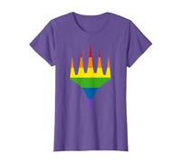 Magic: The Gathering Pride Horizontal Rainbow Logo T-Shirt, Women, Purple Heather, Small