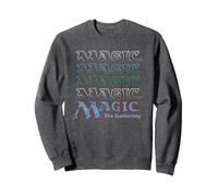 Magic: The Gathering Repeat of Retro Logo Sweatshirt, Adult Unisex, Dark Heather Grey, X-Large
