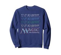 Magic: The Gathering Repeat of Retro Logo Sweatshirt, Adult Unisex, Navy Blue, X-Large
