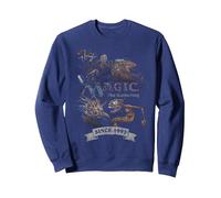 Magic: The Gathering Retro Four Pack Sweatshirt, Adult Unisex, Navy Blue, XX-Large