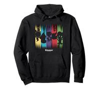 Magic: The Gathering Themed Colors & Symbols Panels Pullover Hoodie