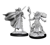 Magic: The Gathering Unpainted Miniatures - Elf Fighter & Elf Cleric (90279)