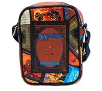 Magic the Gathering Vegan Leather Crossbody Bag with Adjustable Strap, Magic the Gathering Deckmaster Card Replica with Stacked Card