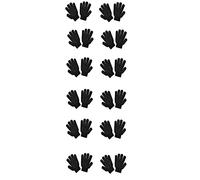 Magic Thermal Gloves - Winter Warm Kids' Gloves with Gripper Palm (Pack of 12, Black)