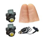 Magic Thumb Light - Glowing Fake Finger Tips Prank For Stage Illusion | Light Up Thumbs - Rechargeable Glowing Finger Magic Trick Prop Gimmick For Stage Shows Magicians Birthday Party Pranks