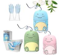 Magic Toilet Cleaning Bottle,Cute Dinosaur-Shaped Toilet Bowl Cleaner Bottle,Automatic Bathroom Toilet Tank Cleaner with Ocean Scent,3 Fragrances,Ocean Jasmine Peach One bottle lasts for 90 days