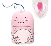 Magic Toilet Cleaning Bottle, Cute Dinosaur-Shaped Toilet Bowl Cleaner Bottle, Automatic Bathroom Water Tank Cleaner (Pink)
