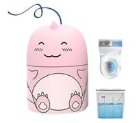 Magic Toilet Cleaning Bottle, Cute Dinosaur-Shaped Toilet Bowl Cleaner, Not Dirty Hands Tank Cleaner with Carrying Rope Design, Jasmine, Peach,Ocean, for Three Months (Peach)