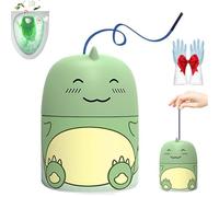 Magic Toilet Cleaning Bottle, Toilet Water Tank Cleaner Bathroom with Ocean, Cute Dinosaur-Shaped Toilets Bowl Cleaner Bottle, Jasmine, And Peach Scent, Carrying Rope Design Not Dirty Hands(Green)