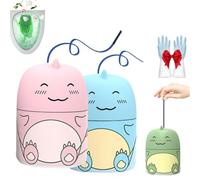 Magic Toilet Cleaning Bottle, Toilet Water Tank Cleaner Bathroom with Ocean, Cute Dinosaur-Shaped Toilets Bowl Cleaner Bottle, Jasmine, And Peach Scent, Carrying Rope Design Not Dirty Hands(Blue+Pink)
