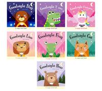 Magic Torch Books 7 Books Collection Set (Goodnight Bear, T. Rex, Unicorn, Lion, Frog, Cat, and Dog)