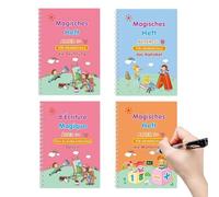 Magic Tracing Books For Kids | Reusable Groove Notebooks - Writing Exercises for Kids with Magic Grooves,Learning to Write Preschool