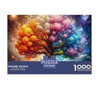 Magic Tree 1000 Piece Puzzles for Adults Gifts - Rainbow Tree Galaxy Educational Game Decompression Suitable for Wall38x26cm/1000pcs