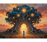 Magic Tree 200 Piece Jigsaw Puzzles for Adults, Colourful, Challenging & Brainteasing Adult puzzles 200 Pieces Sunset, Fun jigsaws for The Whole Family 14x10 inch