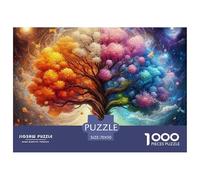 Magic Tree Impossible Hard Difficult Challenging 1000 Piece Puzzle - Rainbow Tree Galaxy for Adults Decompression Great Gift Idea70x50cm/1000pcs