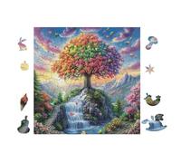 Magic Tree of Life 100 Pc Classic Jigsaw Puzzle Puzzle for Adults Hard Challenging Hobby Home Decor Poster Sturdy Creativity & Gift Giving 28x28cm