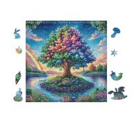 Magic Tree of Life 100 Pc Classic Jigsaw Puzzle Puzzle for Adults Hard Challenging Hobby Home Decor Poster Sturdy Creativity & Gift Giving 28x28cm