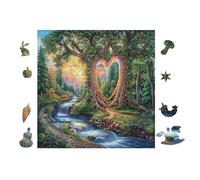 Magic Tree of Life 100 Pc Classic Jigsaw Puzzle Puzzle for Adults Hard Challenging Hobby Home Decor Poster Smooth Wooden Cardboard 28x28cm