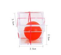 Magic Trick - Ball Through Box Illusion, Creative Puzzle Toy, Close-Up Magic Prop, PVC Material, 2.5x2.5x2.5cm