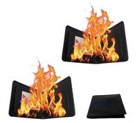 Magic Trick Fire Flaming Wallet, Flame Fire Wallet Prop, Close-up Magic Wallet, Inconceivable Street Show Prop, Professional Cool Tricks(2pcs)