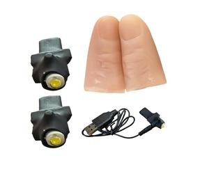 Magic Trick with Lighted Thumbs: Rechargeable Finger Accessory for Stage Performances, Close-Up Illusion Design, LED Light + Easy Activation, Safe and Dur Construction