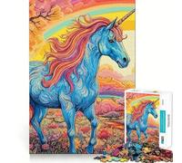 Magic Unicorn Jigsaw Puzzles 1000 Pieces for Adults Creative Play Sharp Detail Real Challenge Home Art (38x26cm)