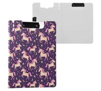 Magic Unicorn Pattern Clipboard Folder, A4 Size Folder Clipboard with Pen Slot for Office School