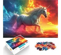 Magic UnicornJigsaw Puzzles 1000 Piece for Adults Challenging Game and Family Play with Fully Interlocking Randomly Shaped Pieces 38x26cm