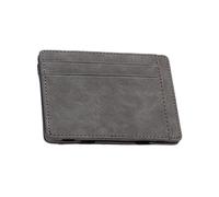 Magic Wallets PU Leather Pocket Wallet with Magic Clip for Bills and Card Holders | RFID Blocking ID Card Holder | Card and Cash Organizer, Slim Wallet for h, Grey, Consulte la descripción, See