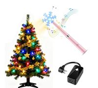 Magic Wand Christmas Light Controller, Musical LED Star Controller, Wireless Remote Control Switch Outlet Kit, for Christmas Tree Decorations String Light Controllers (Snowflake Shape)