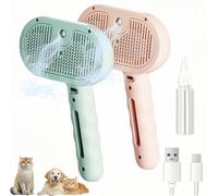 Magic Wand for Pet Hair, 2025 NEW Lettuce Pets Steam Brush, 3 in 1 Massage Brushes, Pet Grooming Brush, Pets Grooming Removes Loose Undercoat,Rechargeable via USB