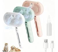 Magic Wand for Pet Hair, 2025 NEW Lettuce Pets Steam Brush, 3 in 1 Massage Brushes, Pet Grooming Brush, Pets Grooming Removes Loose Undercoat,Rechargeable via USB