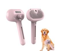 Magic Wand for Pet Hair, 3 In 1 Massage Brushes with Handle, Rechargeable Pet Spray Hair Removal Comb, Portable Dog Steam Grooming Brush, Mist Massage Brush Dog, for Cat and Dog (pink)