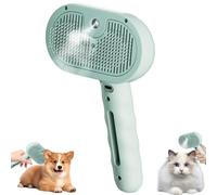 Magic Wand for Pet Hair with Steam,mist Massage Brush Dog,pet Spray Hair Removal Comb,3 in 1 Massage Brushes,steam Dog Brushes for Grooming，Rechargeable Cleaning Spray Comb (green)