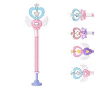 Magic Wand Water Squirter - Spinning Spray Toy, Pull-Out Fairy Wand Water Blaster, Fun Firework Splash Gun for Summer Beach Pool Party, Backyard Outdoor Games, Kids & Adults，fairy, Pink