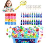Magic Water, Aqua Fairy Water Gel Kit, 20 Colours Magic Water Elf Toy Kit with 10 Glitter Gels, 10 Colors Gels, 16 Moulds, Kids DIY Aqua Fairy Art Kit, Creative Crafts Gifts for Kids Ages 5 6 7+