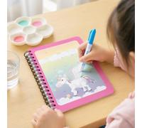 Magic Water Coloring Book, Reusable Water Doodle Pad with Refillable Water Pen for Indoor Leisure, Hand Painting Hobby(Unicorn)